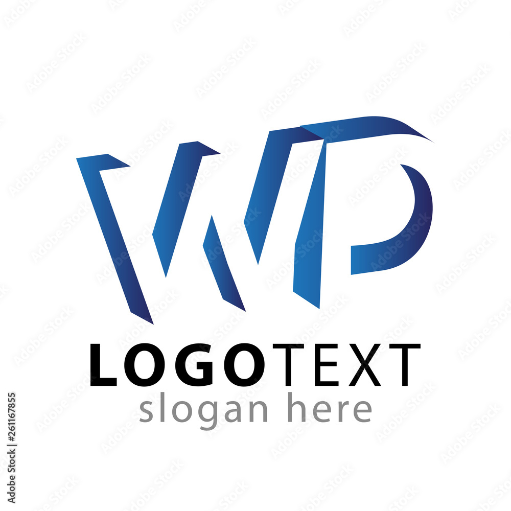 W D Initial Letter logo in negative space vector template W D Initial Letter logo in negative space vector template