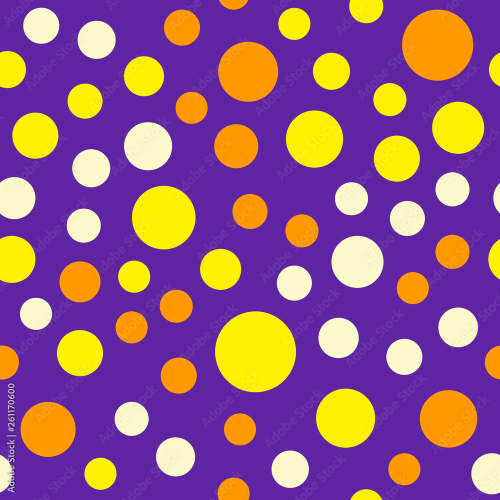 Bright circle pattern. Seamless vector