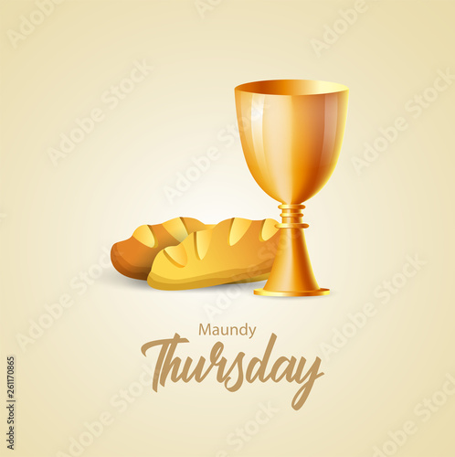 Maundy Thursday vector illustration
