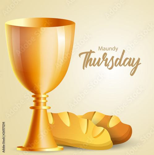 Maundy Thursday vector illustration