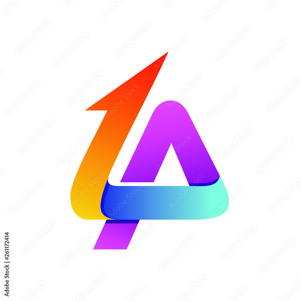 Letter L and A Logo Vector