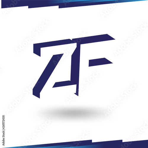 Free Download Z F Initial Letter logo in negative space vector template - GFXLoad