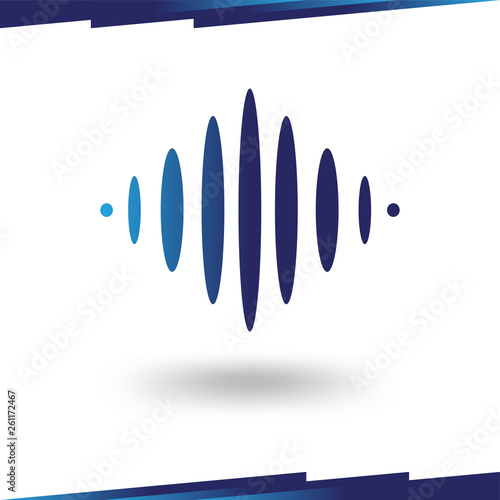 sound wave music logo template