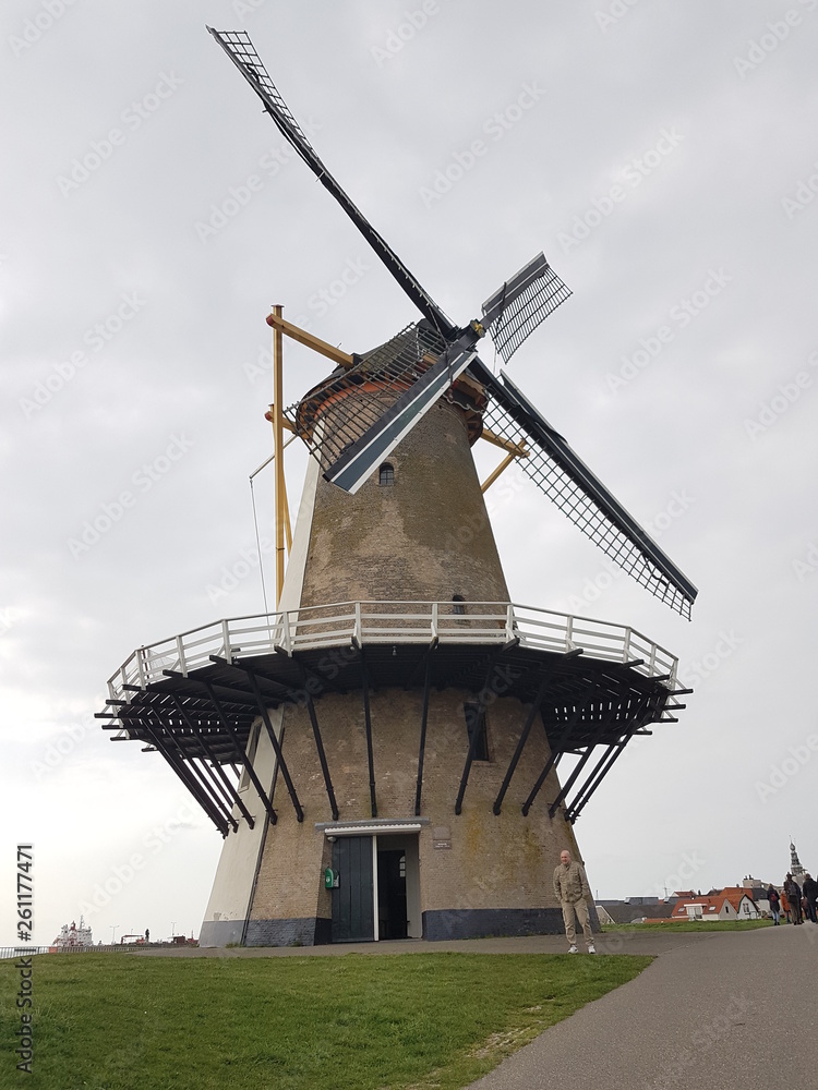 Windmill in the city of Vlissingen, holland