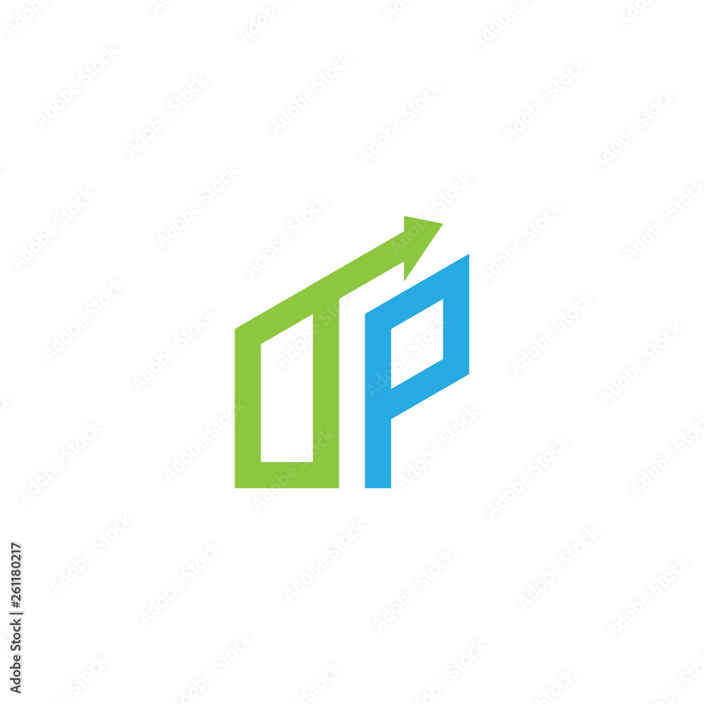 initial letter logo with growing arrows initial letter logo with growing arrows