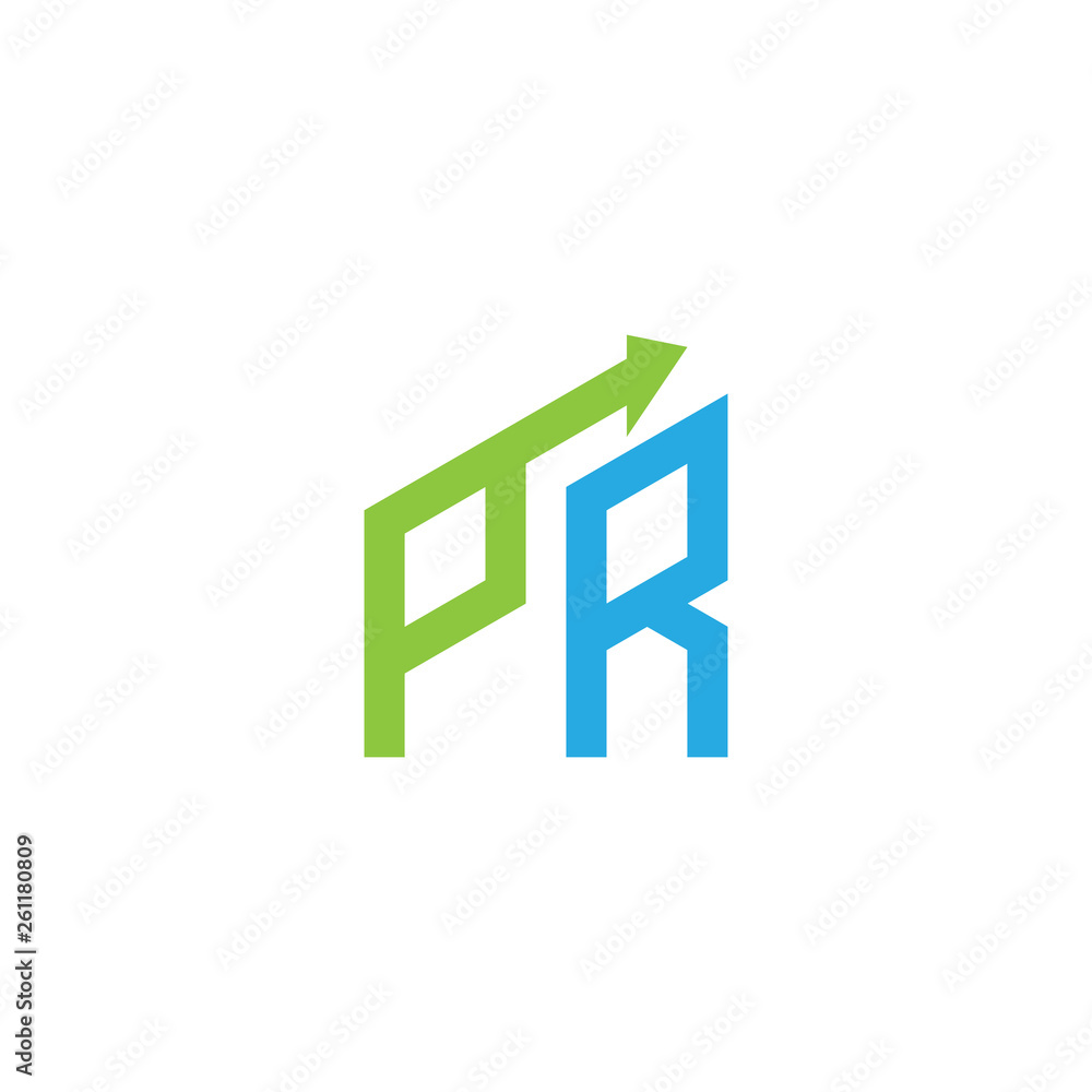 initial letter logo with growing arrows initial letter logo with growing arrows