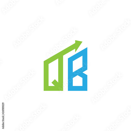 initial letter logo with growing arrows