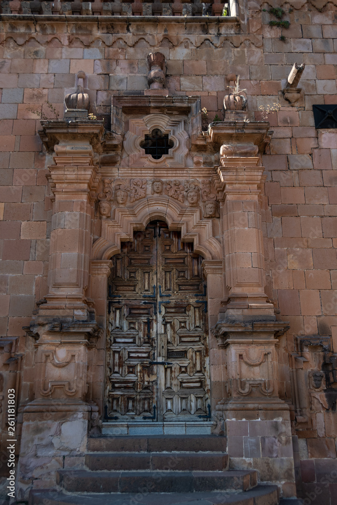 Door of the Sanctuary in Tlalpujahua Michoacan Mexico