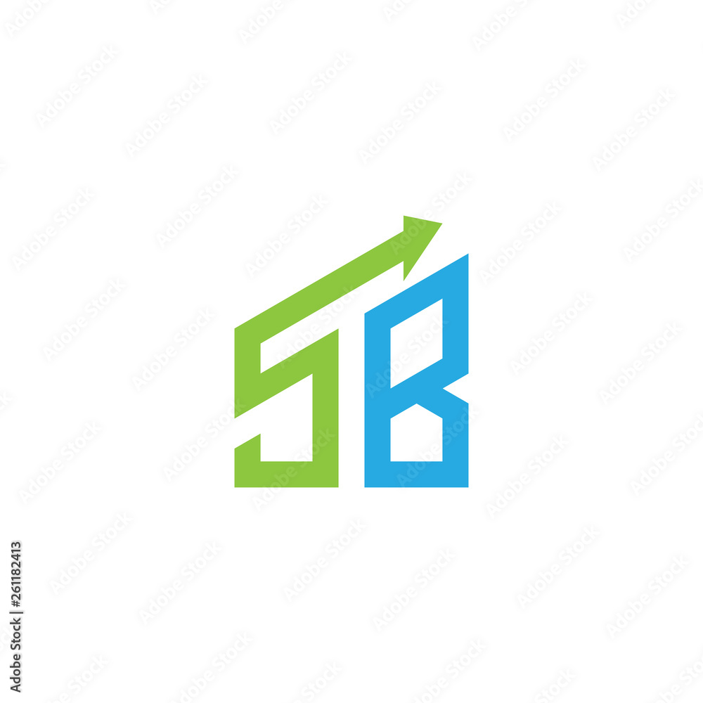 initial letter logo with growing arrows initial letter logo with growing arrows