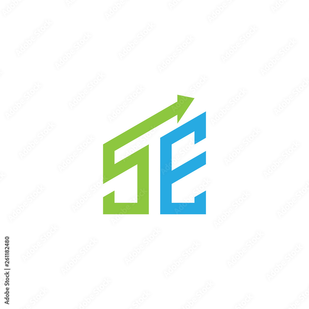 initial letter logo with growing arrows initial letter logo with growing arrows
