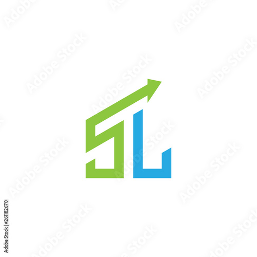 Free Download initial letter logo with growing arrows - GFXLoad
