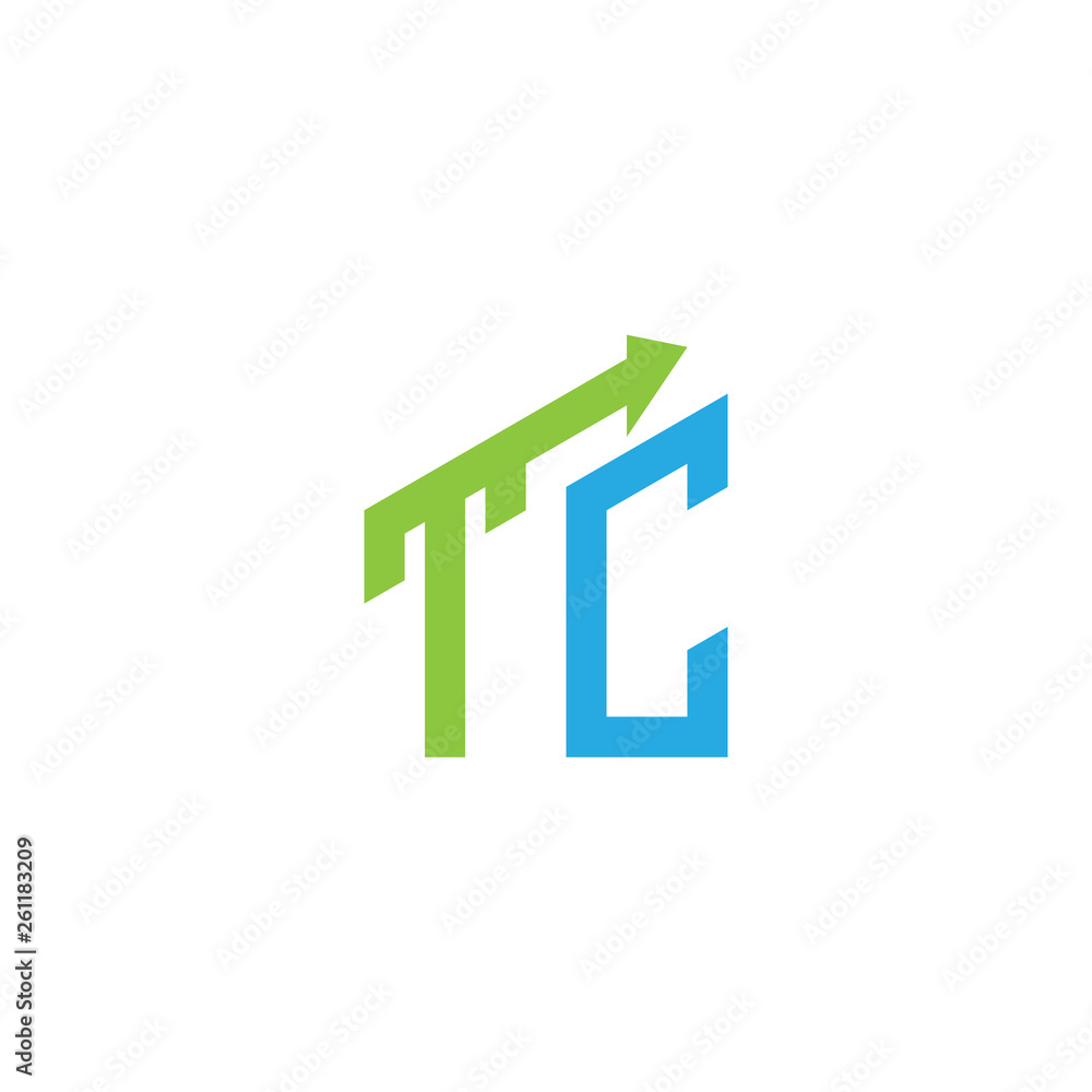 initial letter logo with growing arrows initial letter logo with growing arrows