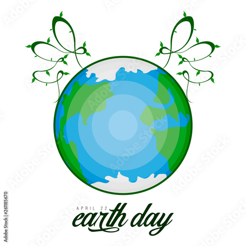 Isolated Earth with a vintage ornament. Vector illustration design
