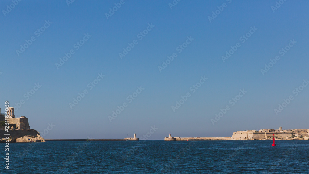 Lighthouses between Valletta and Kalkara, in Malta
