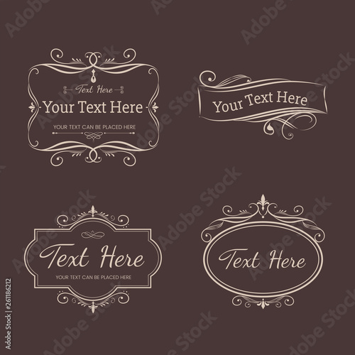 Vintage ornamental banners