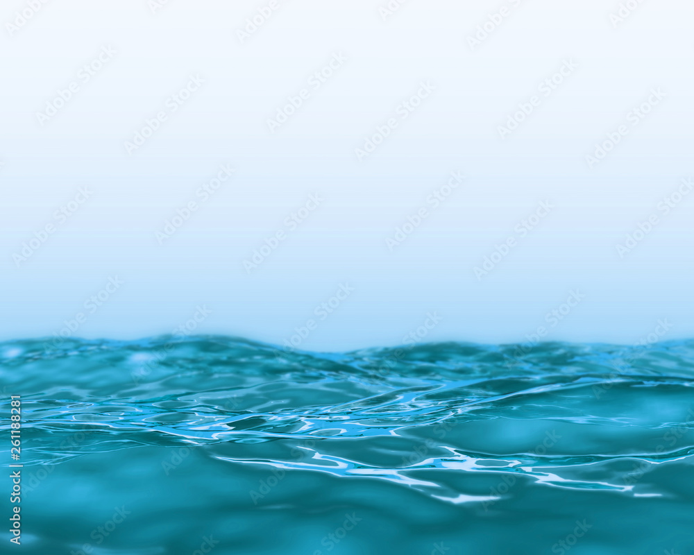 Water waves on blue background. 3D rendering. Water waves on blue background. 3D rendering.