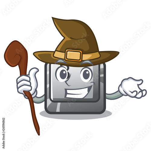 Witch button B on a mascot keyboard