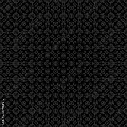 Damask seamless pattern. Abstract ornate texture. Dark color ornamental background. Vintage pattern design in baroque style. Decorative flourish textile, wallpaper, wrapping paper vector fill