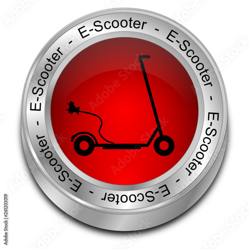 E-Scooter Button - 3D illustration