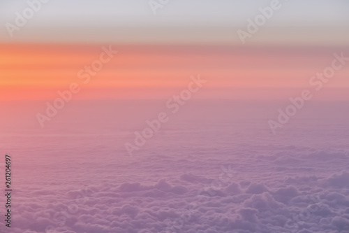 sunset over the sea of clouds