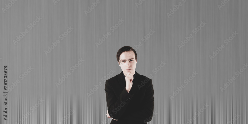 Young scientist on a futuristic background. Young scientist on a futuristic background.