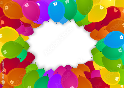 Colorful Party Balloons Bac...
