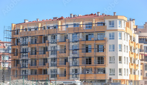 Construction Site In The Beautiful Seaside Town Of Pomorie, Bulgaria.