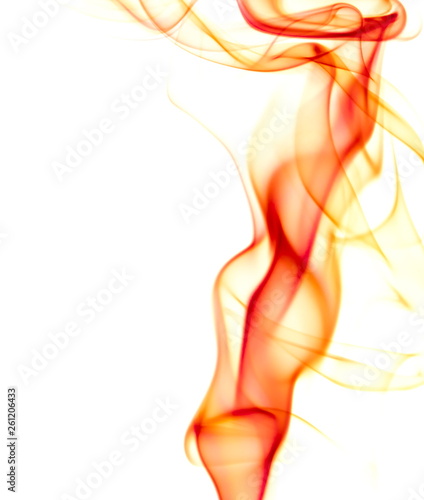 Red smoke on white background © yauhenka