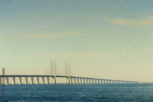 Oresund bridge between Denmark and Sweden.