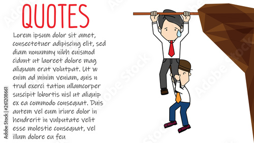 Businessman with friend or competitor