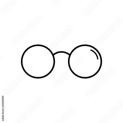 Sunglasses outline icon. Glasses simple line vector