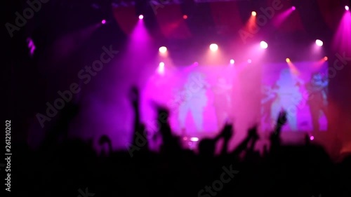 Wallpaper Mural Dancing Crowd In Strobe Lights During Concert Show Torontodigital.ca