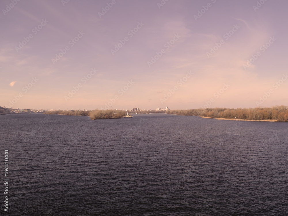 Beautiful view of the river. Summer landscape. Beautiful view of the river. Summer landscape.