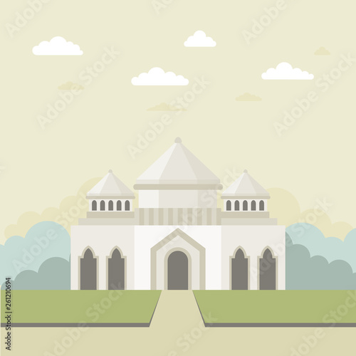 illustration of a flat design mosque