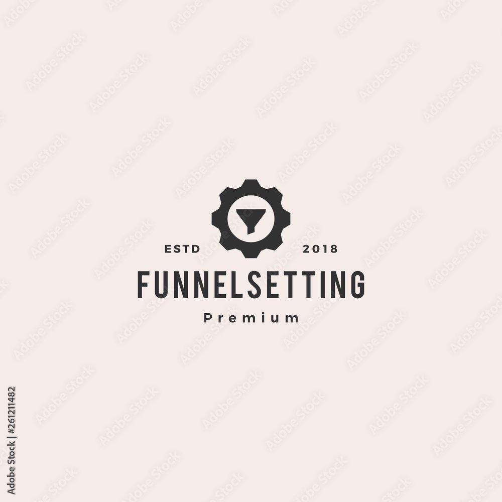 Obraz premium funneling setting logo icon vector illustration