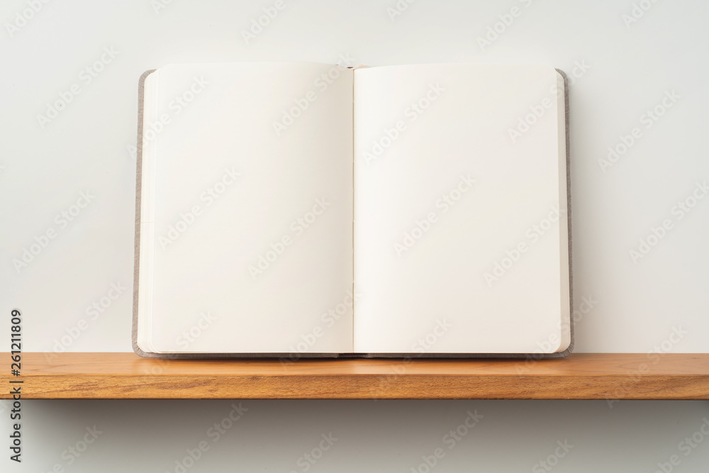 light red fabric notebook stand on bookshelf light red fabric notebook stand on bookshelf