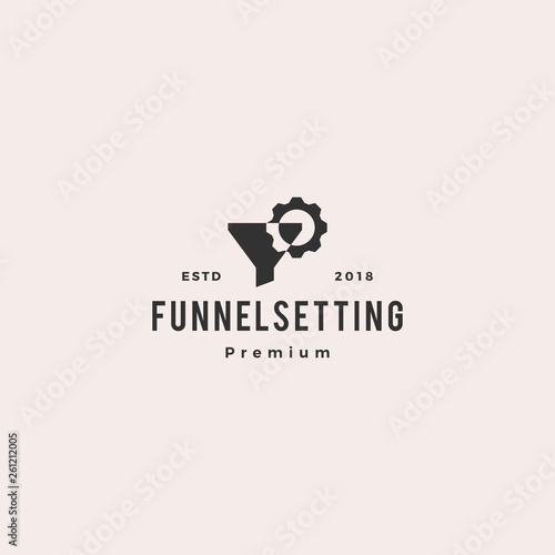 funneling setting logo icon vector illustration