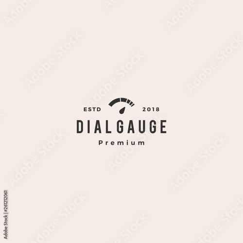 modern dial gauge logo vector icon illustration