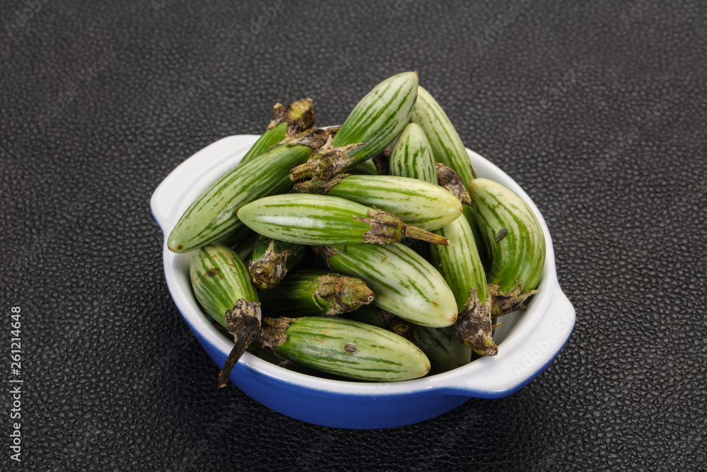 Green asian eggplant Green asian eggplant