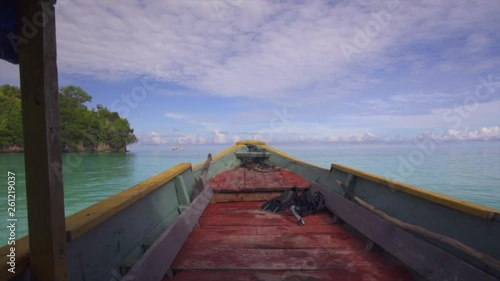 A fisher boat ride on the Togean Island near Sulawesi in Indonesia