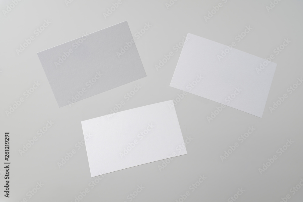 front view of white business card on white front view of white business card on white