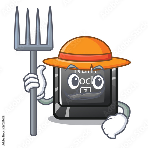 Farmer num lock isolated with the character