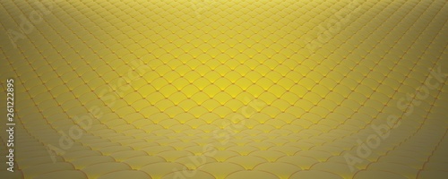 Quilted fabric surface. Yellow velvet and orange velvet. Option 2