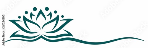 A symbol of the stylized lotus.   