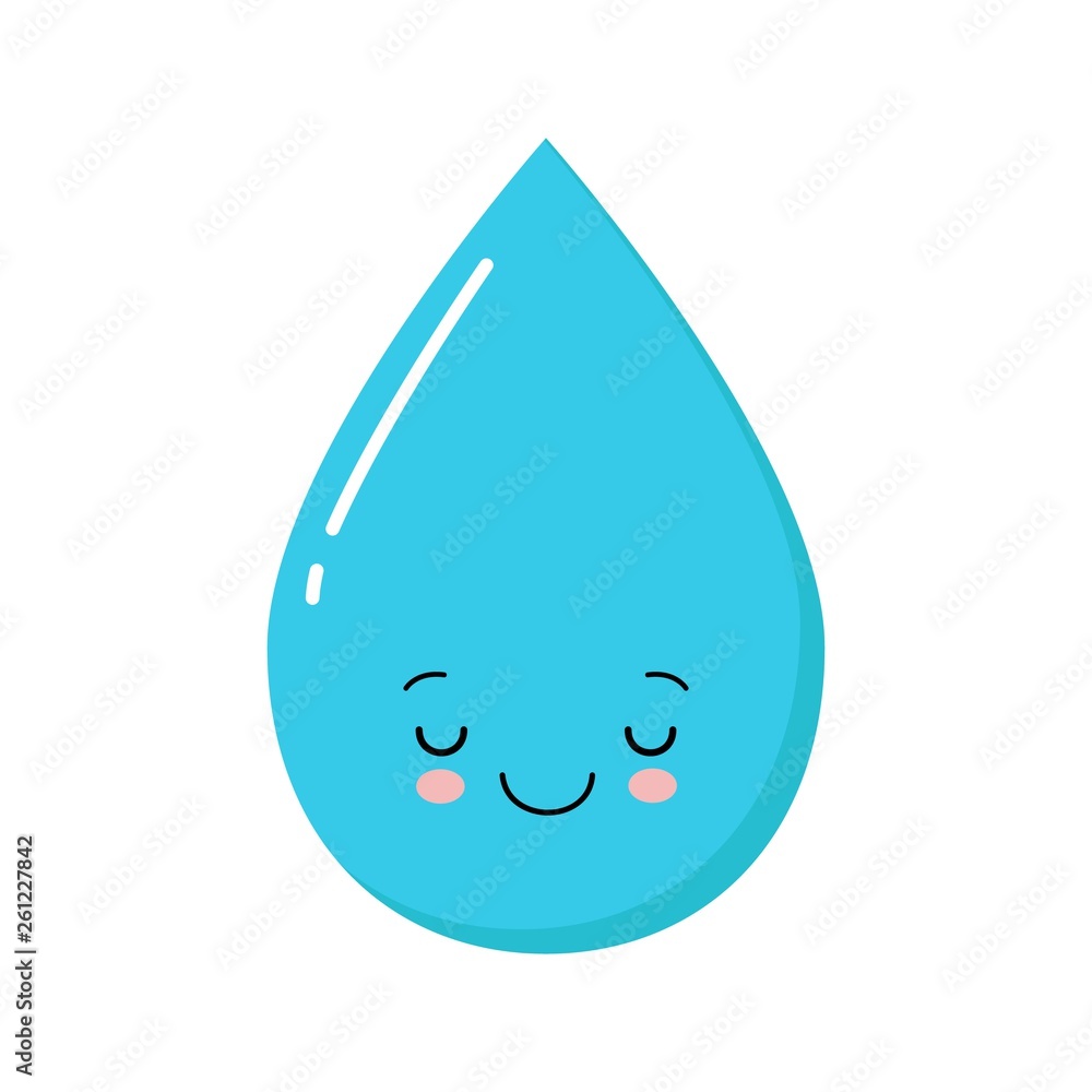 little water mascot vector cartoon illustration. cute drop little water mascot vector cartoon illustration. cute drop