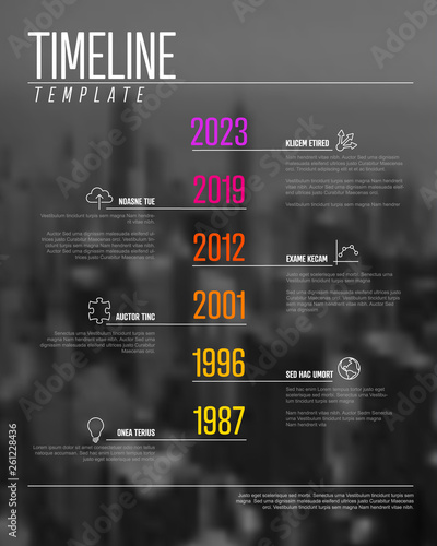 Timeline template with photos