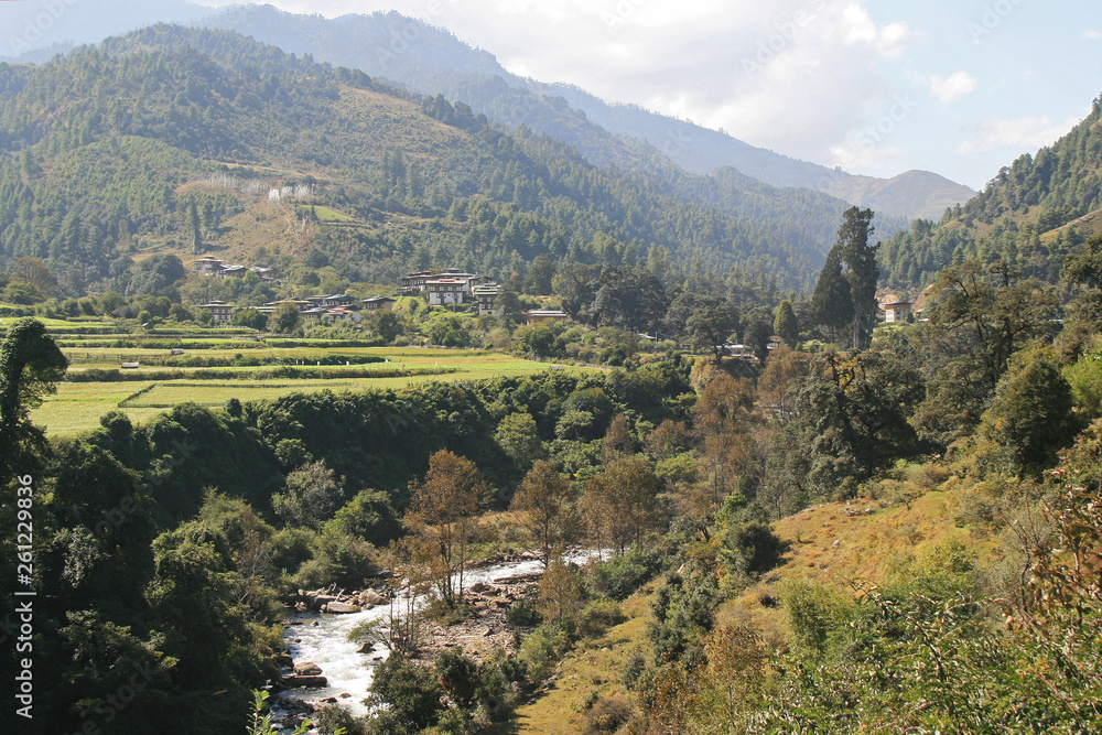 Fototapeta premium landscape in bhutan