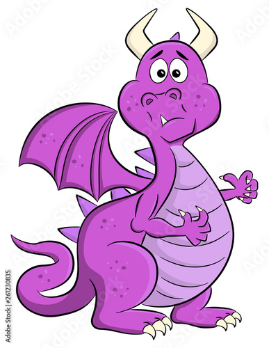 stunned cartoon dragon