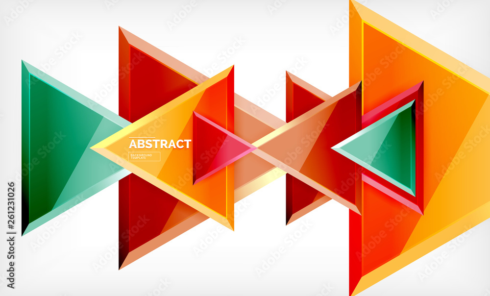 Triangular low poly background design, multicolored triangles Triangular low poly background design, multicolored triangles