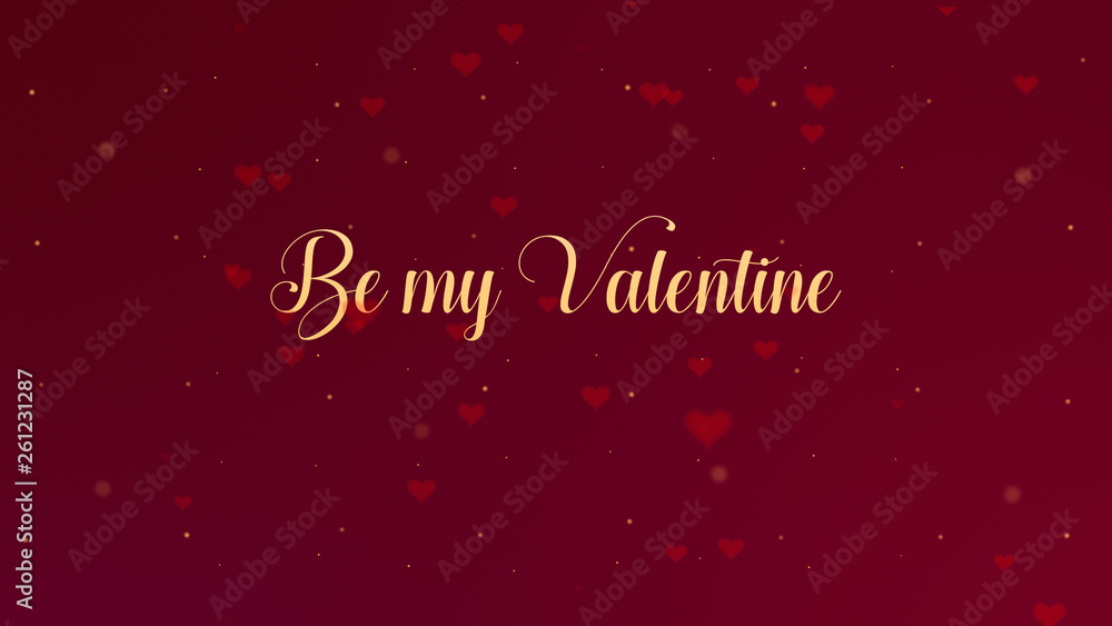 Be my Valentine Love confession. Valentine's Day lettering is isolated on red background, which is bedecked with little cute red hearts. Share love. Be my Valentine Love confession. Valentine's Day lettering is isolated on red background, which is bedecked with little cute red hearts. Share love.